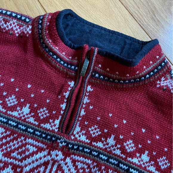 Vintage Dale of Norway Sport Solferino Wool Sweater Red Cross Zip Nordic Ski Vtg - Picture 7 of 12